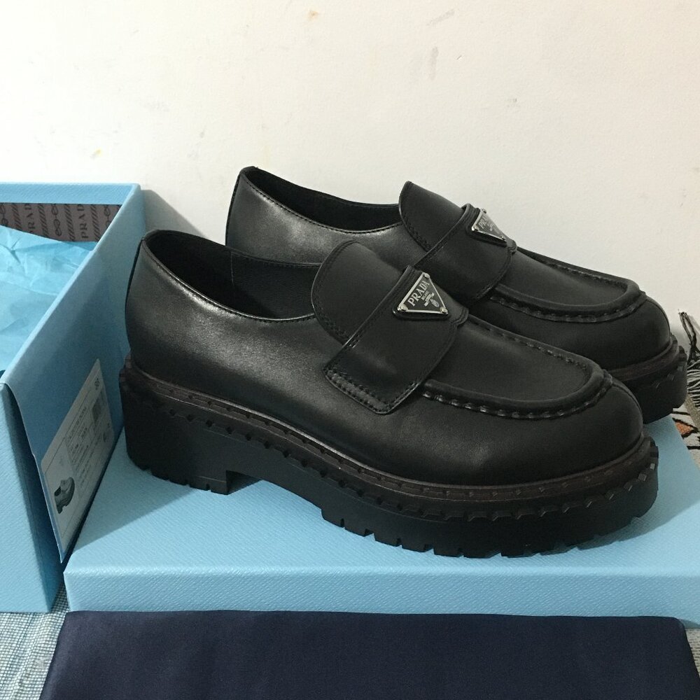Women's Prada black loafers